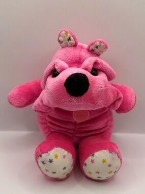 Rare Vintage Commonwealth Hot Pink Dog Plush Stuffed Animal 1994